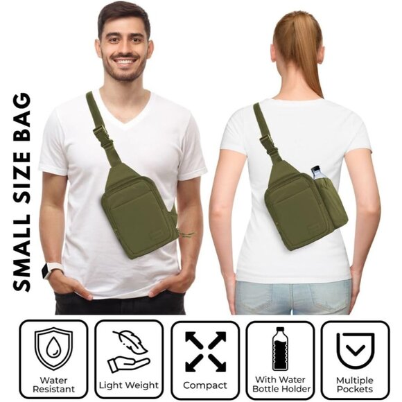 Everyday Small Crossbody Bag Water-Resistant Sling for Travel and Outdoor - Picture 7 of 7